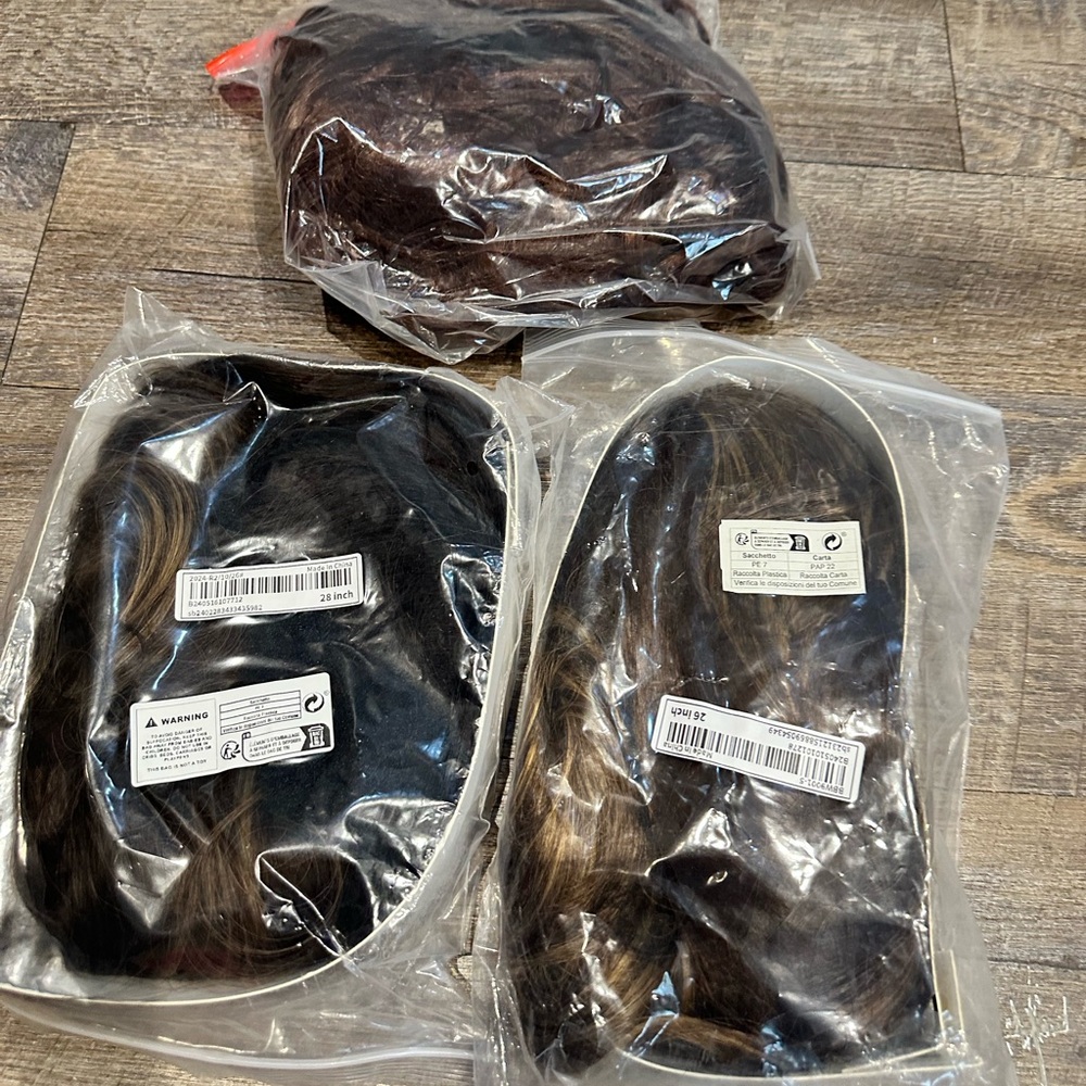 Lot Bundle of Three Wigs